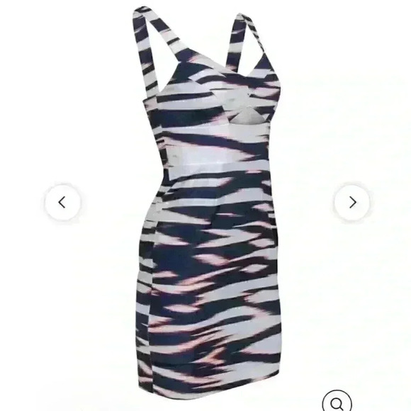 YUMI KIM Orange Blue White cutout sheath knee length dress Size Small/XS 0/2 - Picture 3 of 14